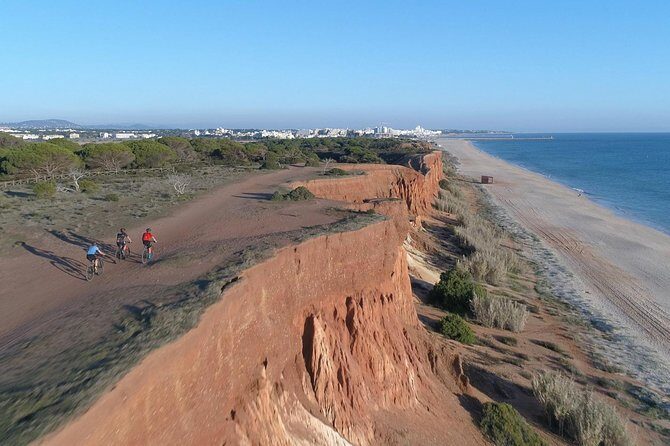 Beach and Cliffs MTB Tour - Itinerary by segments: cliff church, Armação de Pêra, Salgados reserve, rural roads